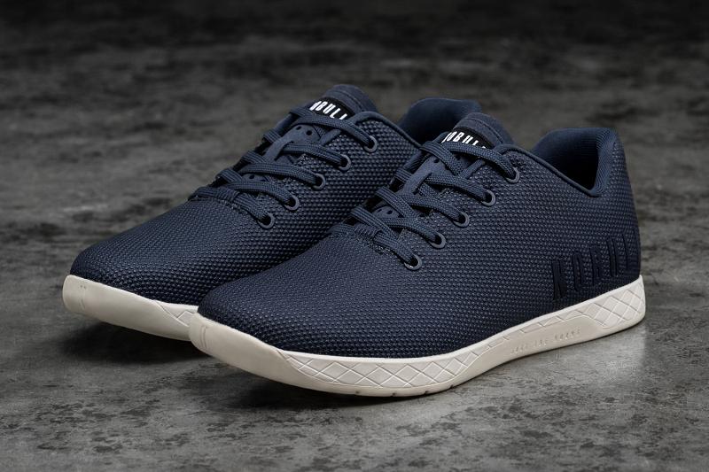 Men\'s Nobull Ivory Trainers Navy | SG F2168D